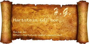 Hartstein Gábor névjegykártya